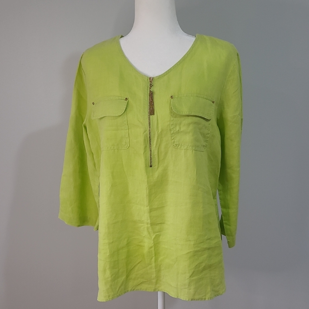 Ellen Tracy Top 100% Linen